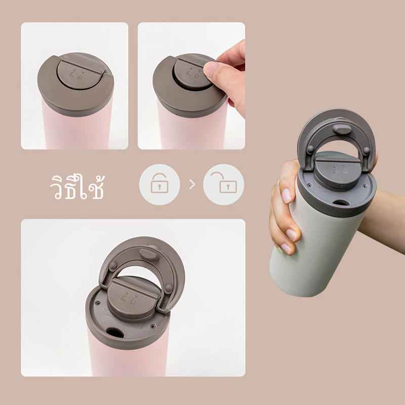 TYESO กระบอกน้ำเก็บอุณหภูมิ แก้วเก็บความเย็น ขนาด 360500ml กระบอกน้ำ แก้วเก็บความเย็น