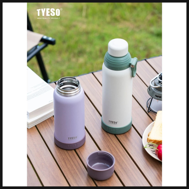 TYESO กระบอกน้ำร้อน กระติกน้ำเย็น สองฝา ขนาด 530750 ml กระบอกน้ำเก็บอุณหภูมิ แก้วน้ำสเตนเลส