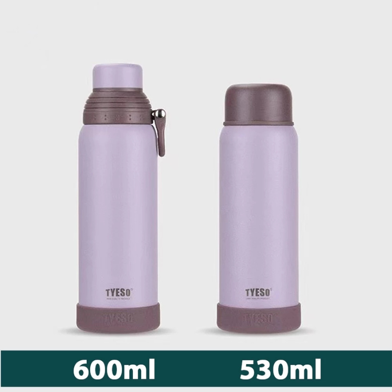 TYESO กระบอกน้ำร้อน กระติกน้ำเย็น สองฝา ขนาด 530750 ml กระบอกน้ำเก็บอุณหภูมิ แก้วน้ำสเตนเลส