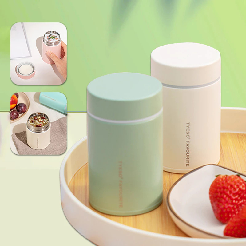 TYESO MINI กระบอกน้ำขนาดเล็ก แก้วเก็บอุณหภูมิ ขนาด 200260 ml แก้วเก็บอุณหภูมิ แก้วสแตนเลส