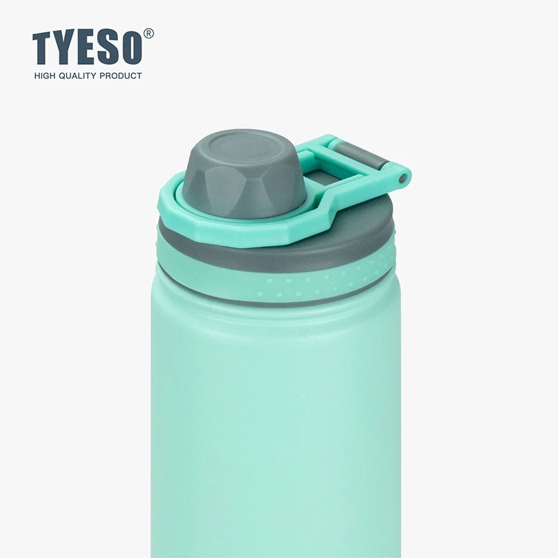 TYESO กระติกสแตนเลส ฝาเปิดปิดยกดื่ม มีที่หิ้ว มี 5 สีให้เลือก เก็บอุณหภูมิร้อน-เย็น ขนาด 530-750