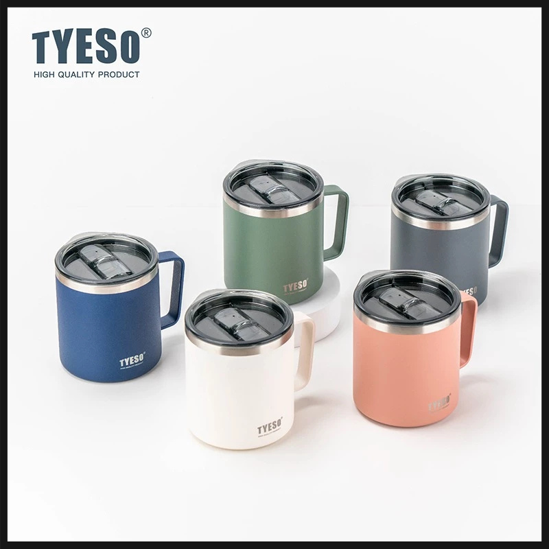 TYESO แก้วกาแฟ แก้วเก็บอุณหภูมิ รุ่น Mug พร้อมที่จับและฝาปิด ขนาด 400 ml แก้วน้ำร้อนฉนวนสุญญากาศ