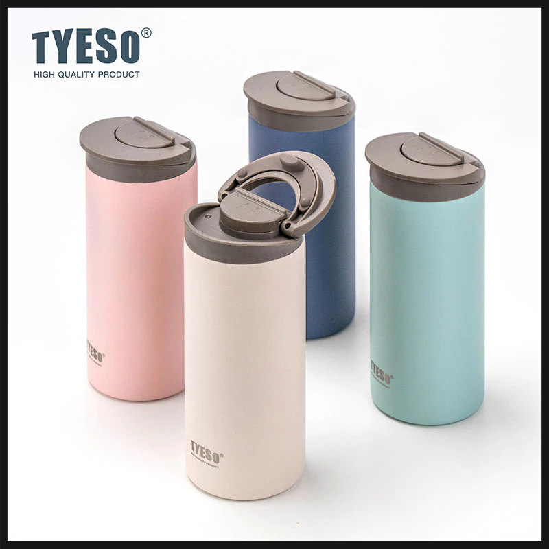 TYESO ขวดน้ำสุญญากาศ แก้วเก็บความเย็น สเตนเลส 304 ขนาด 360500 ml กระบอกน้ำเก็บอุณหภูมิ