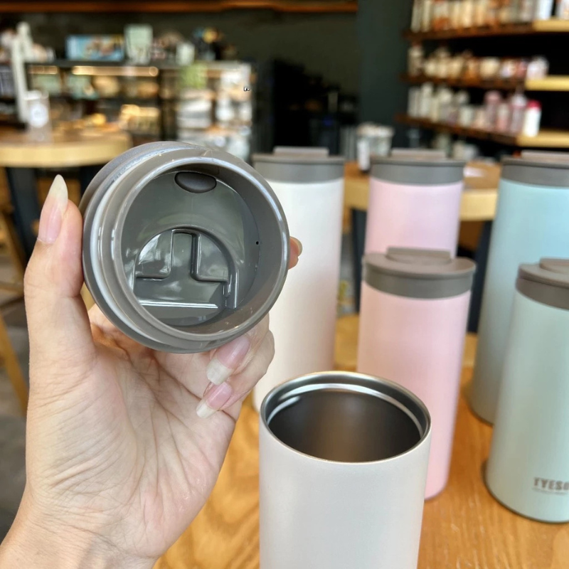 TYESO ขวดน้ำสุญญากาศ แก้วเก็บความเย็น สเตนเลส 304 ขนาด 360500 ml กระบอกน้ำเก็บอุณหภูมิ