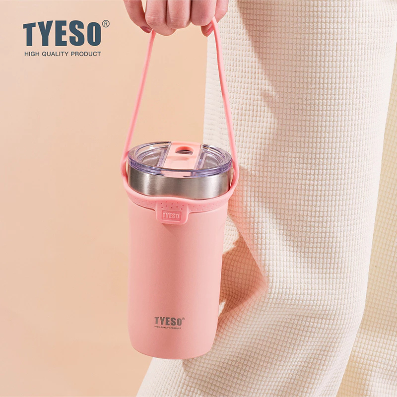 Original TYESO ขวดสแตนเลส ขวดน้ำสุญญากาศ มีฉนวนกันความร้อนและเย็น ขวดน้ำสแตนเลส