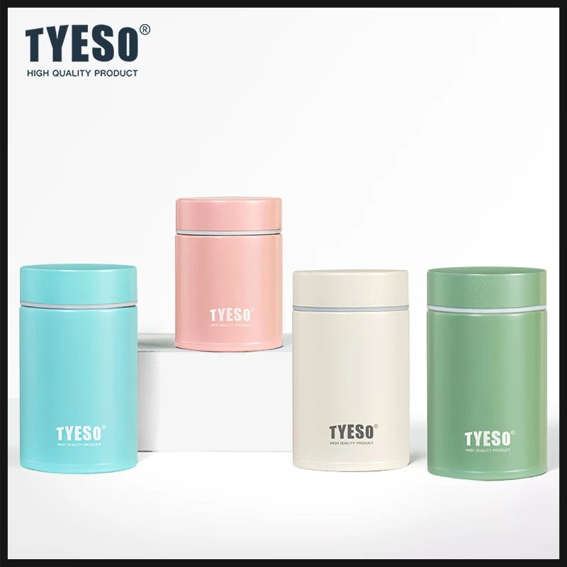 TYESO กระบอกน้ำขนาดเล็ก แก้วเก็บอุณหภูมิแบบพกพา เก็บความร้อน-เย็น แก้วเก็บอุณหภูมิ