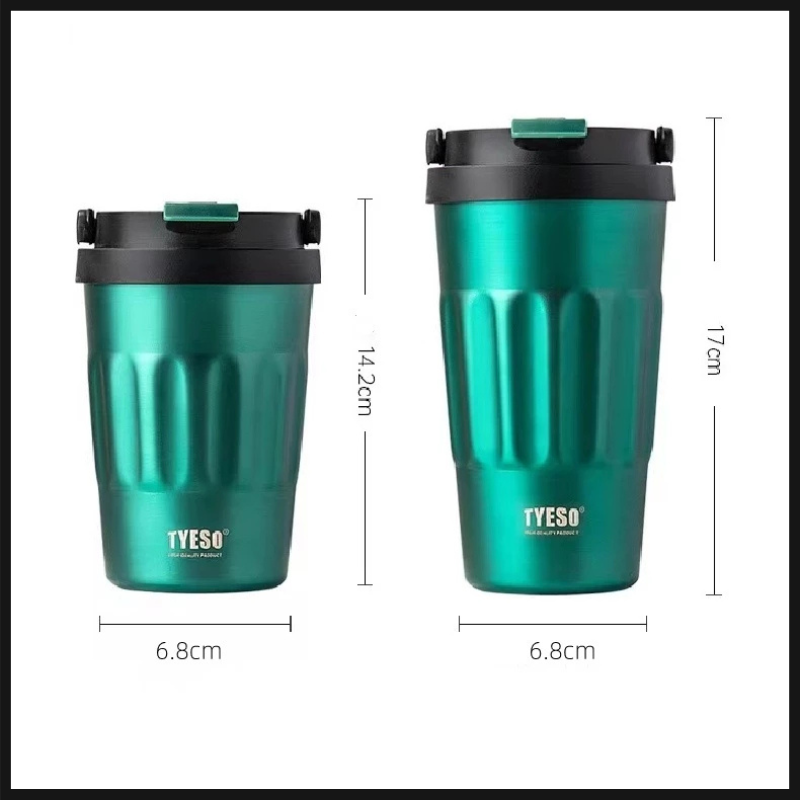 TYESO แก้วสุญญากาศ ของแท้ แก้วกาแฟ 304 ขนาด 400500 ml แก้วเก็บอุณหภูมิ แก้วเก็บความเย็น