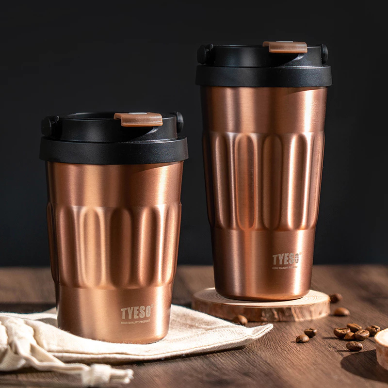 TYESO แก้วสุญญากาศ ของแท้ แก้วกาแฟ 304 ขนาด 400500 ml แก้วเก็บอุณหภูมิ แก้วเก็บความเย็น