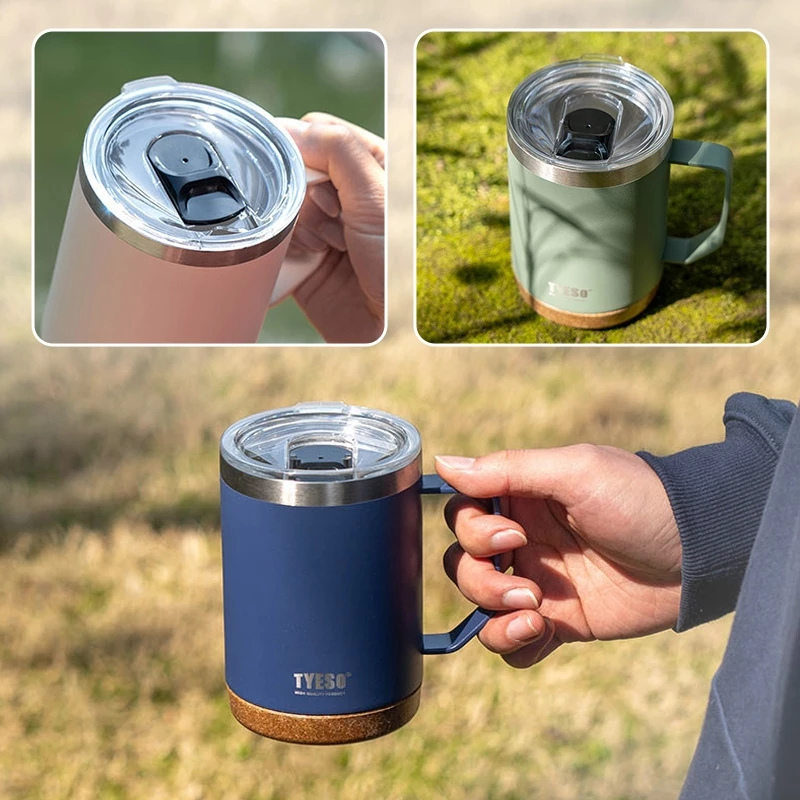 TYESO แก้วกาแฟ Mug สแตนเลส 304 พร้อมหูจับ ของแท้ แก้วเก็บความเย็น ขนาด 530 ml 700 ml แก้วเก็บอุณหภูมิ Coffee Cup