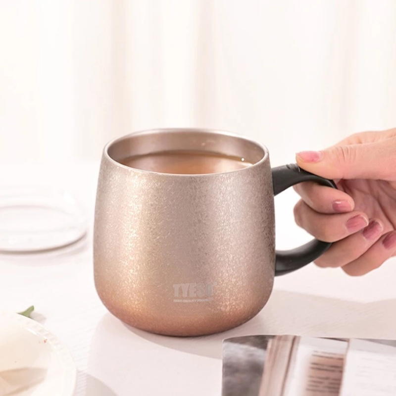 TYESO แก้วกาแฟ สแตนเลส มีฉนวนกันความร้อนและเย็น ขนาด 355473 ml แก้วน้ำเก็บความเย็น