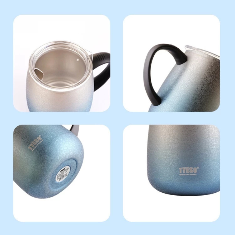 TYESO แก้วกาแฟ สแตนเลส มีฉนวนกันความร้อนและเย็น ขนาด 355473 ml แก้วน้ำเก็บความเย็น