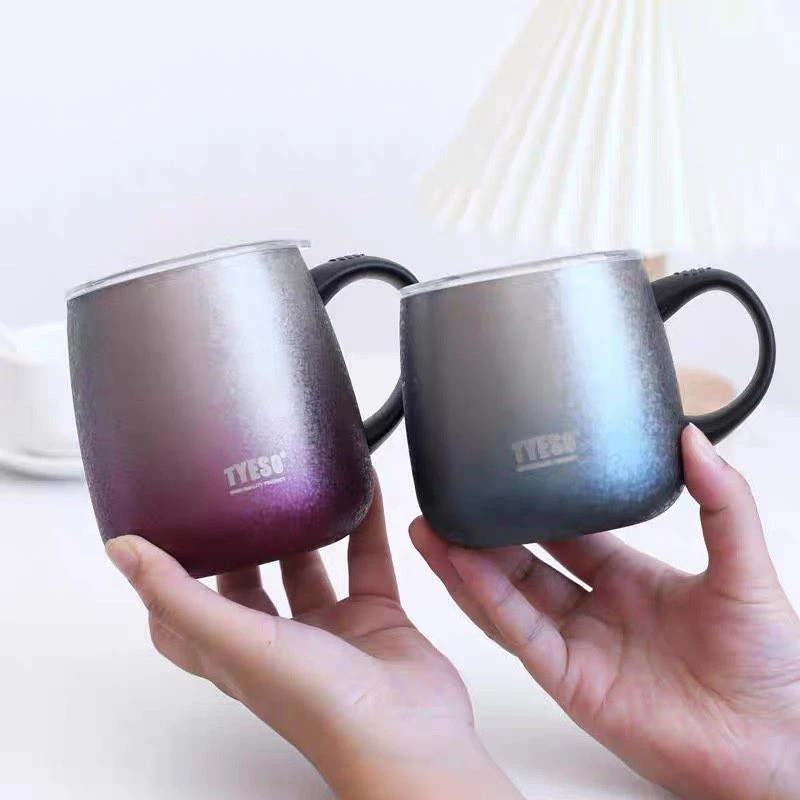TYESO แก้วกาแฟ สแตนเลส มีฉนวนกันความร้อนและเย็น ขนาด 355473 ml แก้วน้ำเก็บความเย็น