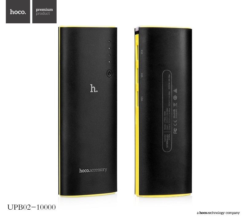 Hoco แบตเตอรี่สำรอง power bank 10000mAh  รุ่น hoco upb02-10000