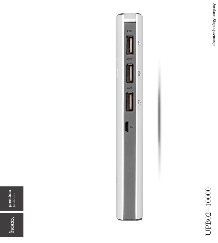 Hoco แบตเตอรี่สำรอง power bank 10000mAh  รุ่น hoco upb02-10000
