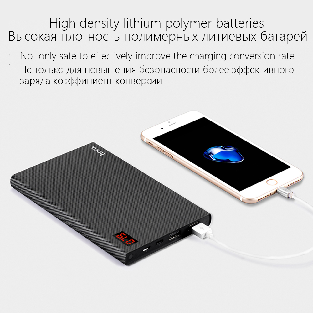 hoco แบตเตอรี่สำรอง power bank 20000 mah รุ่น hoco B17A-20000 CARBON FIBER POWER BANK