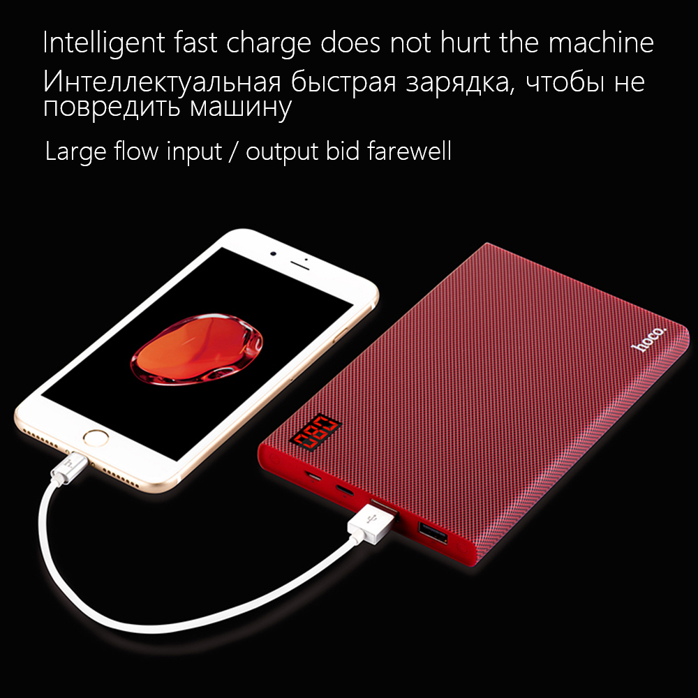 hoco แบตเตอรี่สำรอง power bank 20000 mah รุ่น hoco B17A-20000 CARBON FIBER POWER BANK