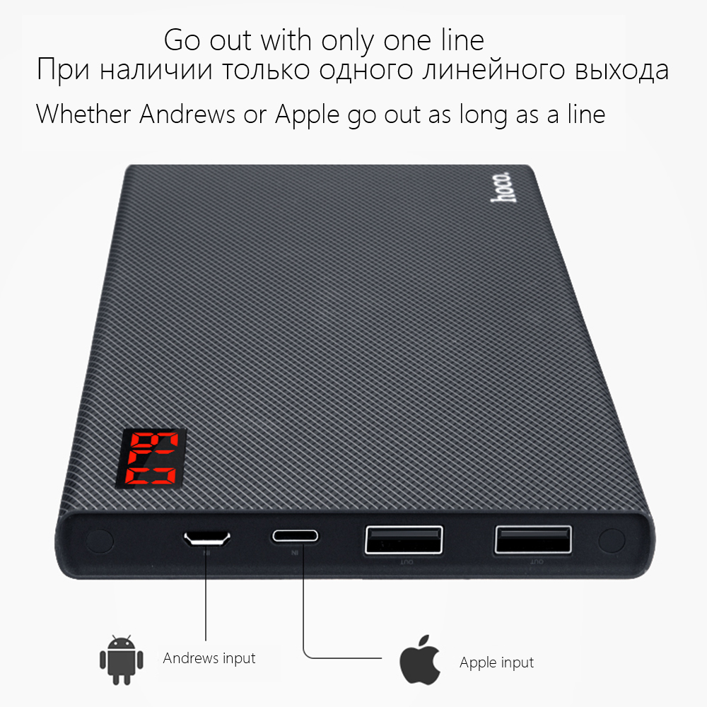 hoco แบตเตอรี่สำรอง power bank 20000 mah รุ่น hoco B17A-20000 CARBON FIBER POWER BANK