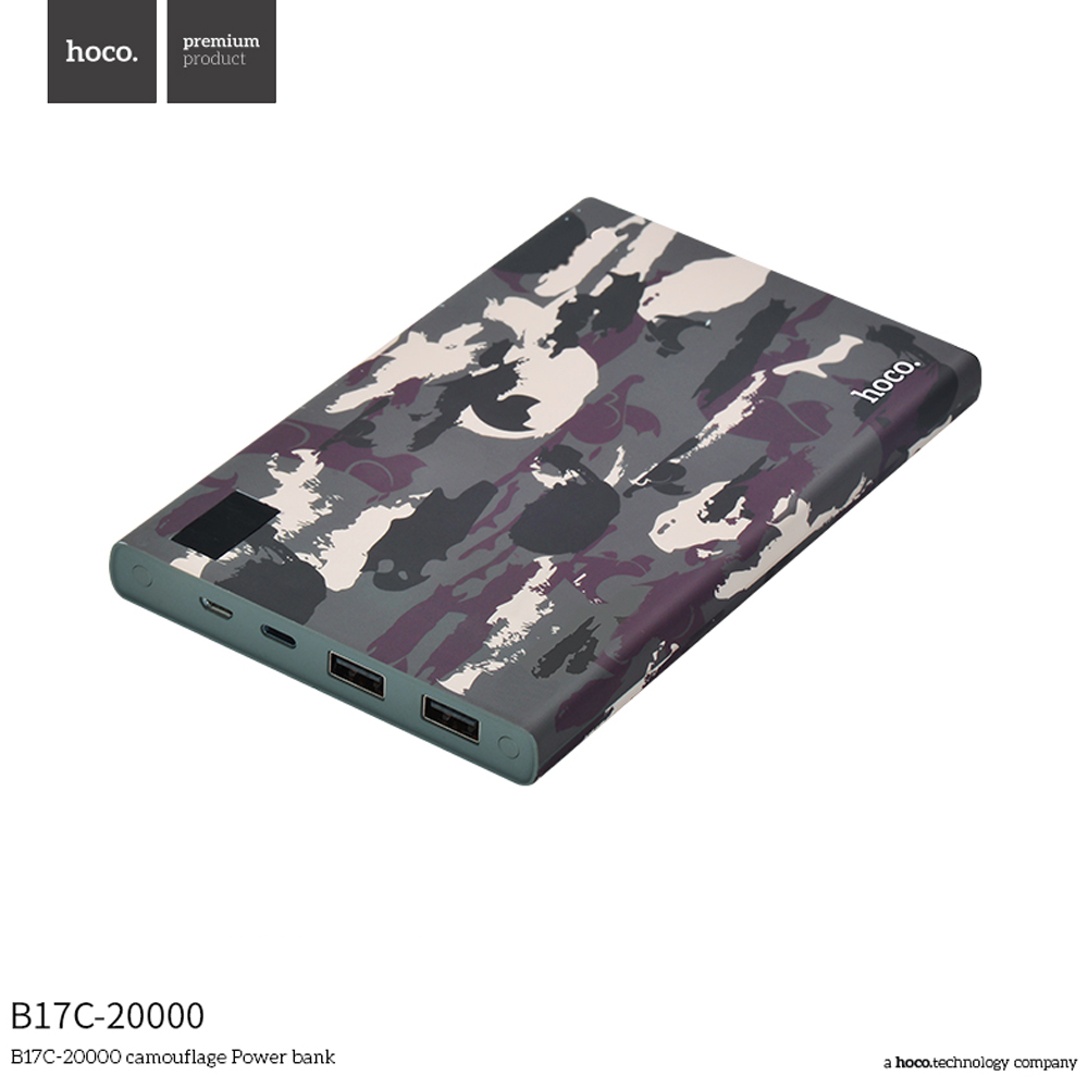 hoco แบตเตอรี่สำรอง power bank 20000 mah รุ่น hoco B17C-20000 CAMOUFLAGE POWER BANK
