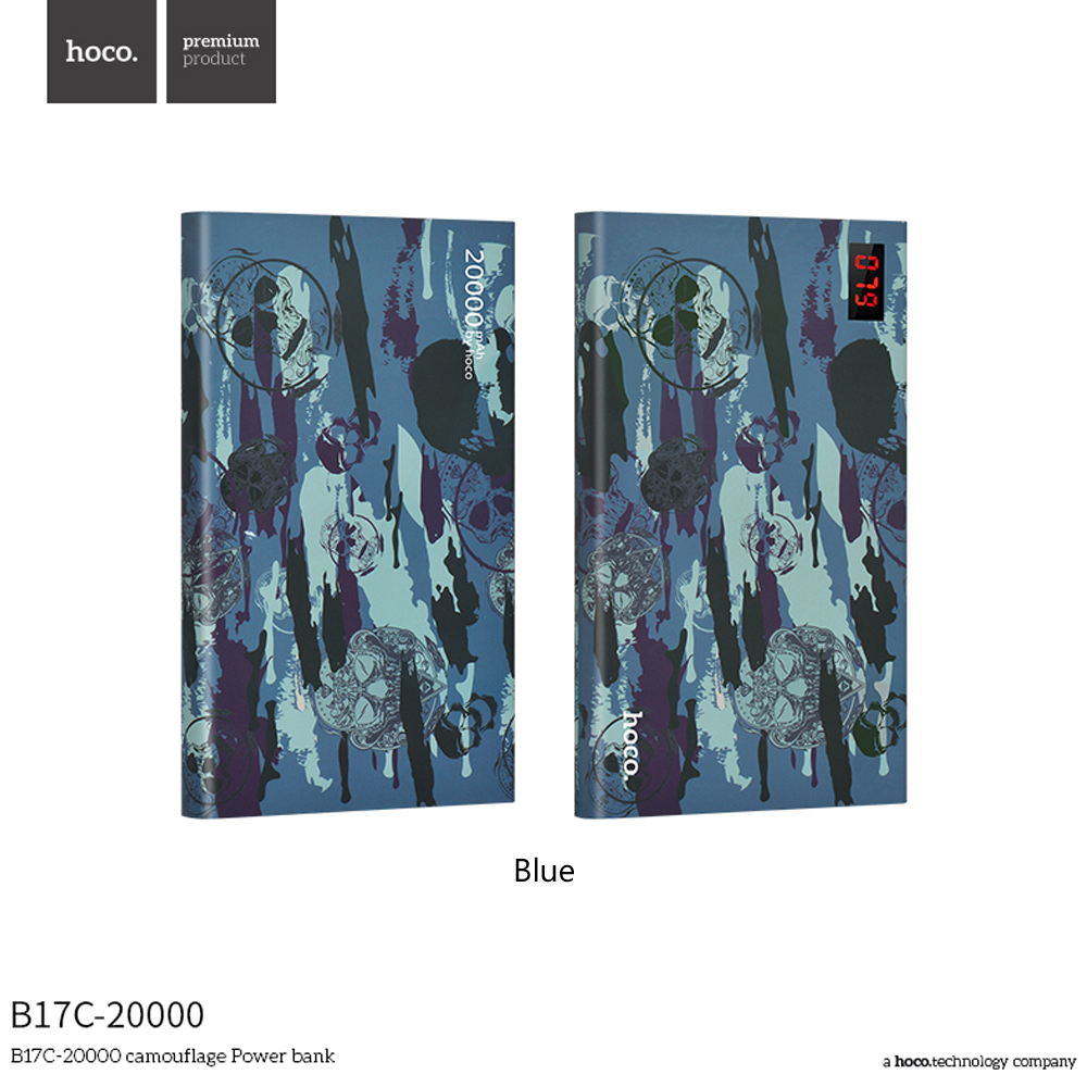 hoco แบตเตอรี่สำรอง power bank 20000 mah รุ่น hoco B17C-20000 CAMOUFLAGE POWER BANK