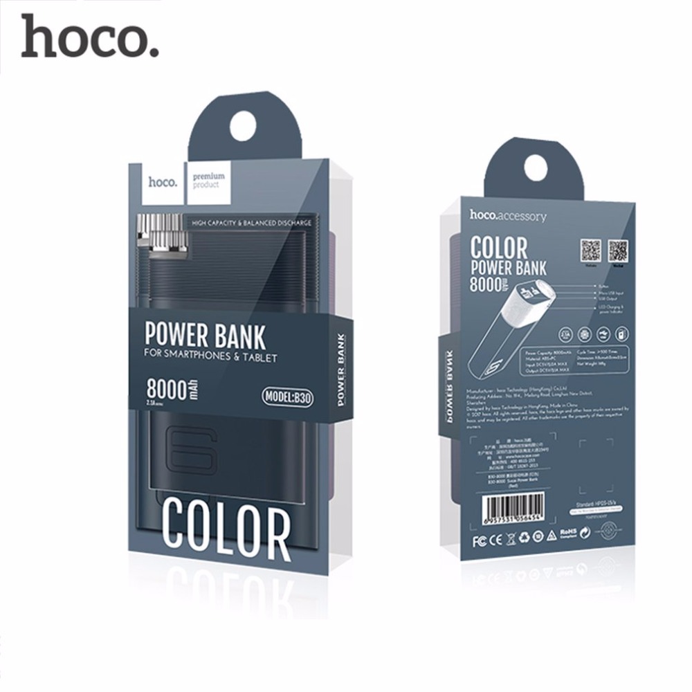 Hoco แบตเตอรี่สำรอง power bank 8000mAh  รุ่น hoco B30