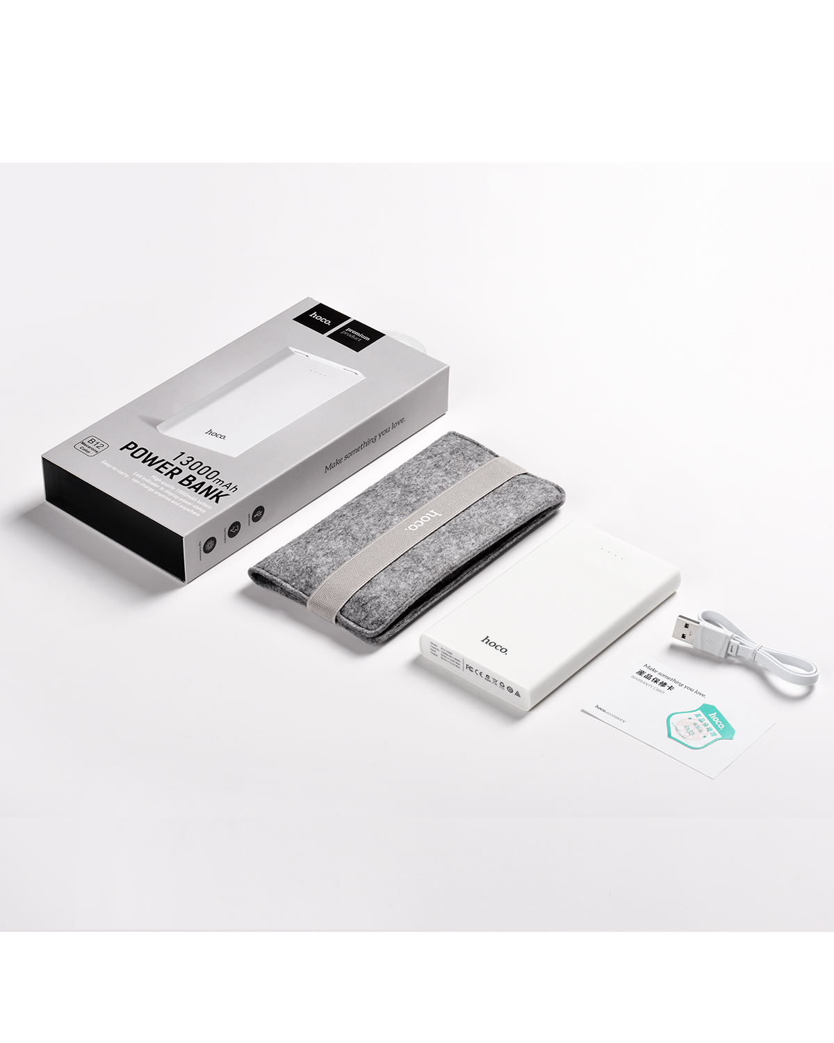 hoco แบตเตอรี่สำรอง power bank13000 mah รุ่น hoco B12-13000 KHAKI POWER BANK