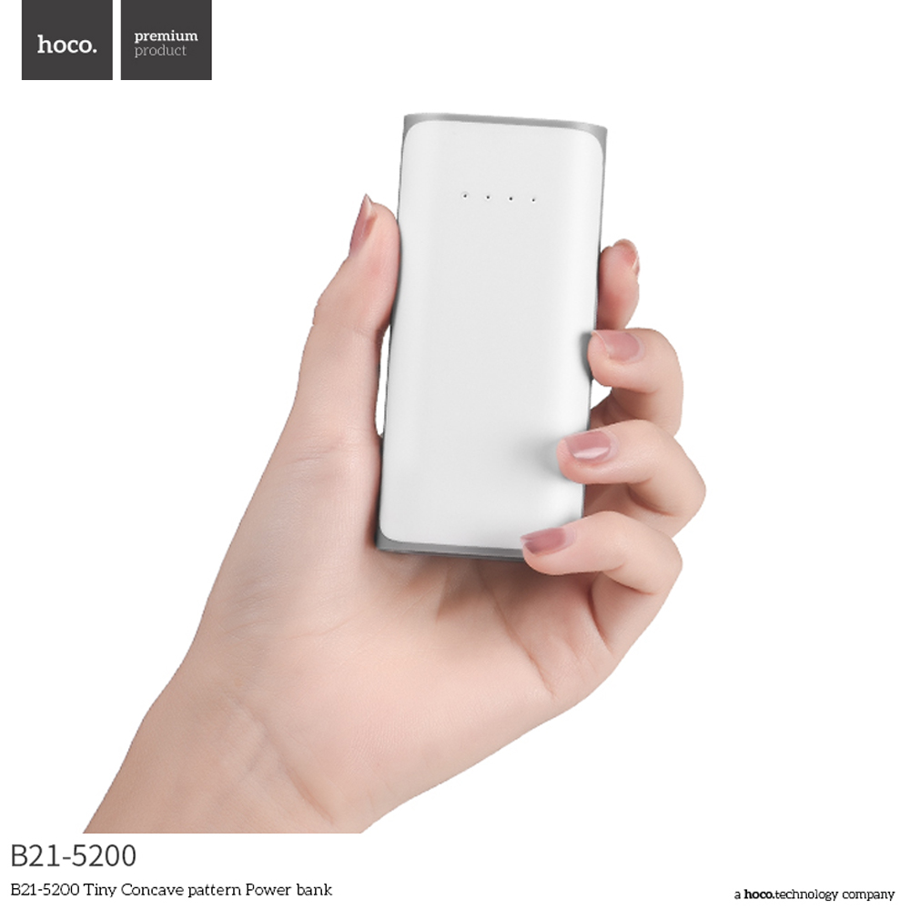 hoco แบตเตอรี่สำรอง power bank 5200mAh  รุ่น hoco B21-5200