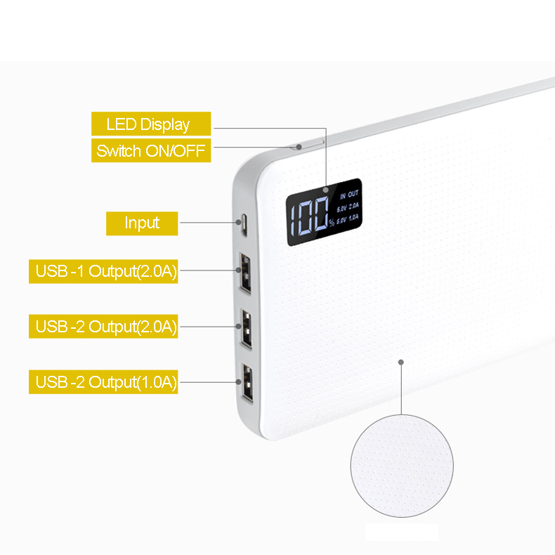 hoco แบตเตอรี่สำรอง power bank 30000mAh  รุ่น hoco B24-30000