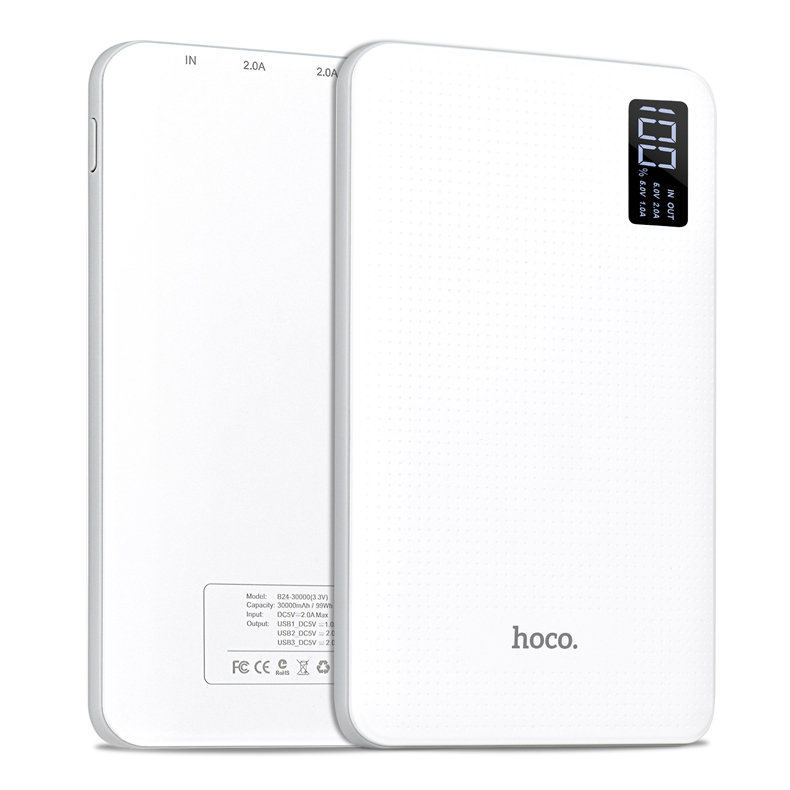 hoco แบตเตอรี่สำรอง power bank 30000mAh  รุ่น hoco B24-30000