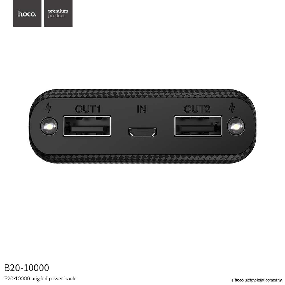 hoco แบตเตอรี่สำรอง power bank 10000 mah รุ่น hoco B20