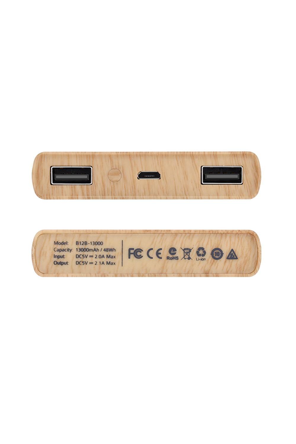 hoco แบตเตอรี่สำรอง power bank13000 mah รุ่น hoco B12B-13000 WOOD GRAIN POWER BANK