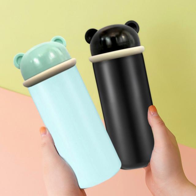 กระบอกน้ำสแตนเลสน้องหมีสแตนเลส กระบอกน้ำเก็บอุณหภูมิ 350ml