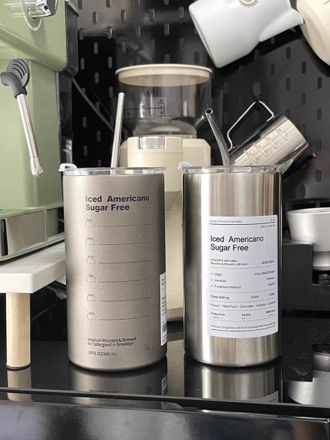 coffee mug stainless steel แก้วกาแฟสแตนเลส 600ml แก้วกาแฟ แก้วน้ำเก็บอุณหภูมิ 