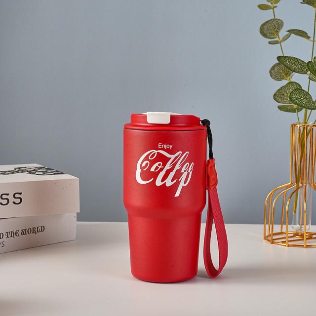 Coffee cup stainless steel tumbler แก้วกาแฟสแตนเลสฝาล็อคเก็บอุหภูมิ 600ml