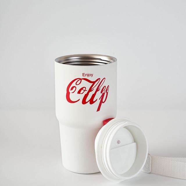 Coffee cup stainless steel tumbler แก้วกาแฟสแตนเลสฝาล็อคเก็บอุหภูมิ 600ml