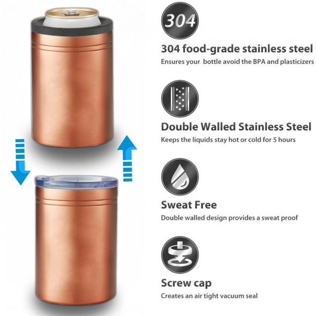 Copper vacuum insulation 12oz แก้วน้ำสแตนเลสเก็บอุหภูมิ แก้วเก็บความเย็น แก้วใส่เบียร์