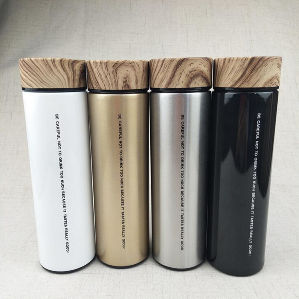 กระบอกน้ำ แก้วเก็บความร้อน-เย็น สแตนเลส 304 ความจุ 500ml-520ml