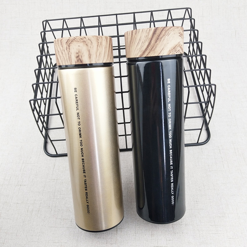 กระบอกน้ำ แก้วเก็บความร้อน-เย็น สแตนเลส 304 ความจุ 500ml-520ml