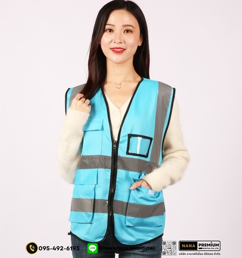 รับสกรีนโลโก้เสื้อสะท้อนแสงตาข่าย เสื้อนิรภัยตาข่าย รับสกรีนเสื้อสะท้อนแสงและเสื้อเซฟตี้ทุกรูปแบบตามสั่ง