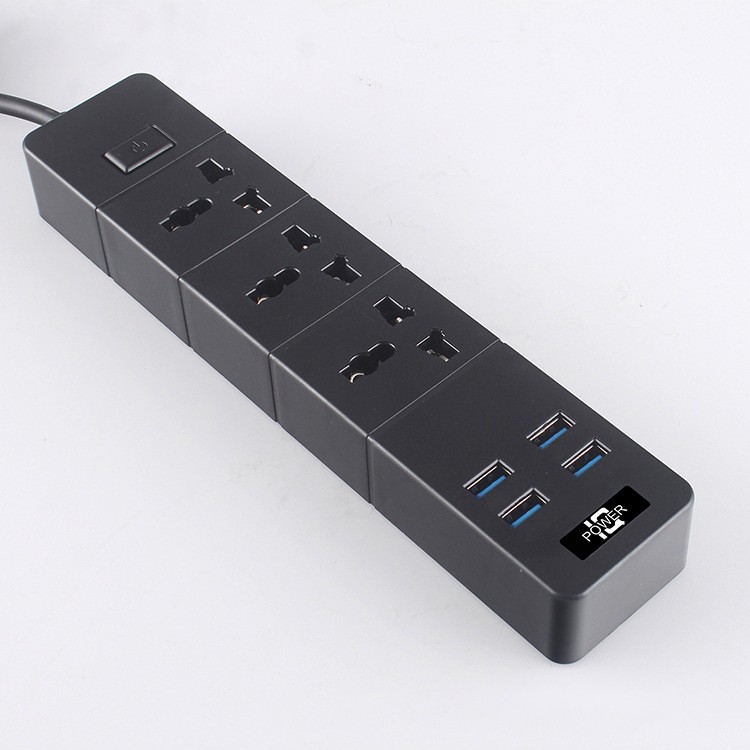 รับสกรีน ปลั๊กไฟสวิตซ์แยก มี 3ช่อง AC Socketและ ช่องชาร์จUSB 4 Port สายยาว 2เมตร กำลังสูงสุด 2500W-10Aสายไฟ วัสดุทนไฟ750องศา