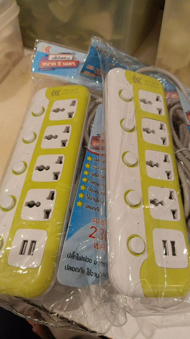 รับสกรีนปลั๊ก ปลั๊กไฟ ปลั๊กพ่วง มีช่องปลั๊กไฟ USB มีสวิตซ์เปิดปิด