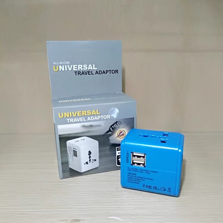 รับสกรีน Universal Adapter All in Oneปลั๊กไฟ Dual USB ใช้ได้ทั่วโลก US/UK/EU/AUปลั๊กไฟใช้ได้ทั่วโลกมากกว่า150ประเทศ