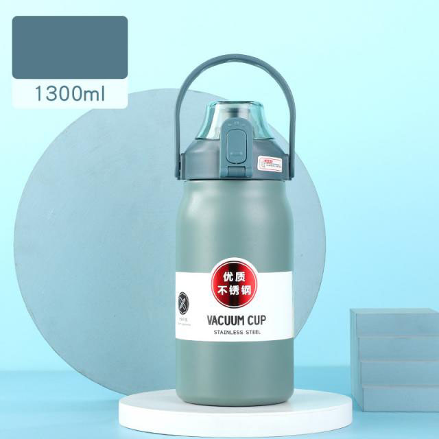 กระบอกน้ำหูหิ้วสแตนเลสพกพา stainless steel  1400ML