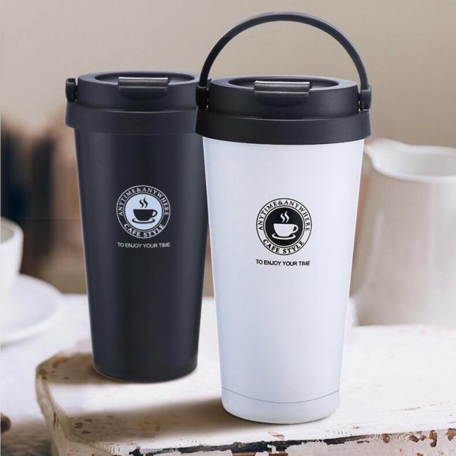 coffee mug แก้วกาแฟสแตนเลสฝาหูหิ้ว 500ML