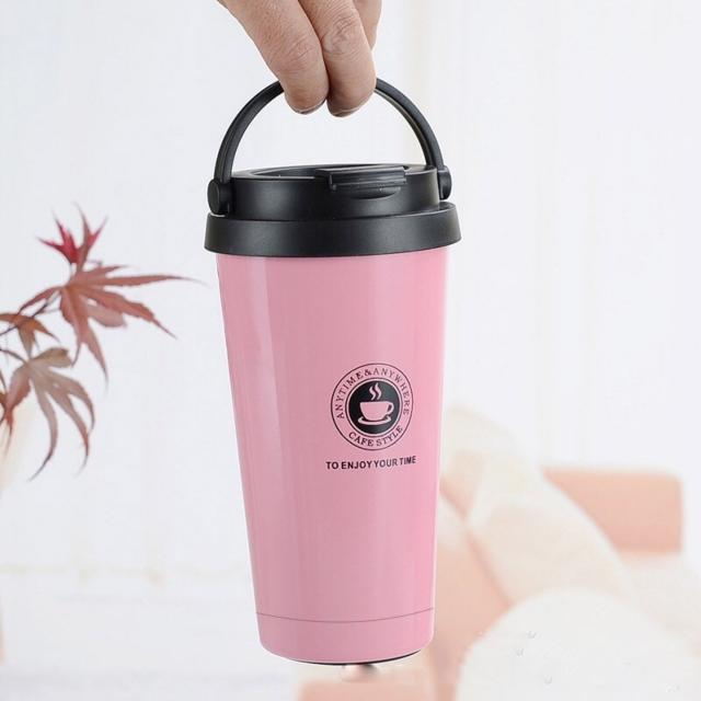 coffee mug แก้วกาแฟสแตนเลสฝาหูหิ้ว 500ML