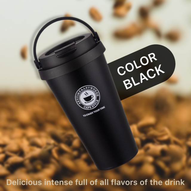 coffee mug แก้วกาแฟสแตนเลสฝาหูหิ้ว 500ML