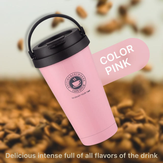 coffee mug แก้วกาแฟสแตนเลสฝาหูหิ้ว 500ML