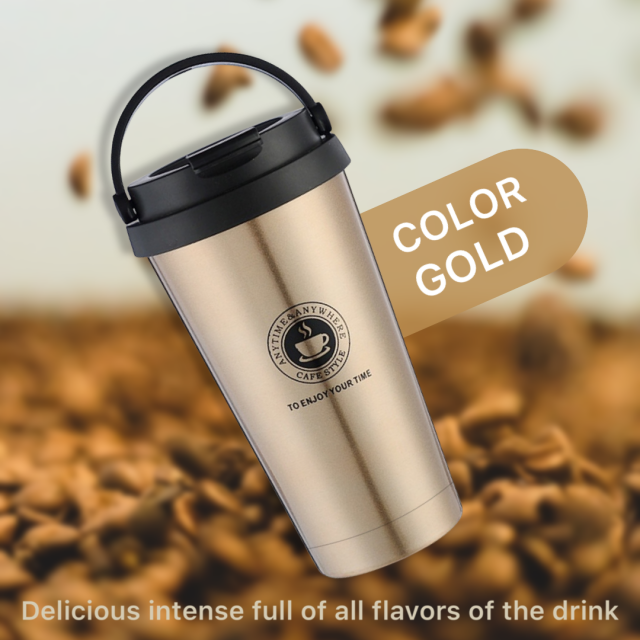 coffee mug แก้วกาแฟสแตนเลสฝาหูหิ้ว 500ML
