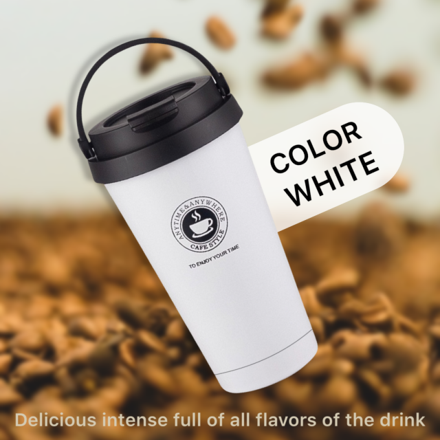 coffee mug แก้วกาแฟสแตนเลสฝาหูหิ้ว 500ML