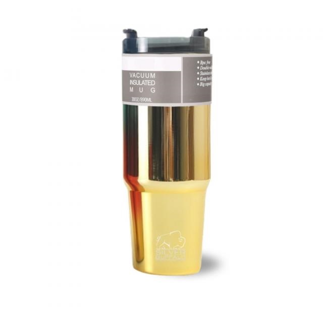 แก้วน้ำสแตนเลสเก็บอุหภูมิสีรุ้ง ความร้อนและเย็น 890ml