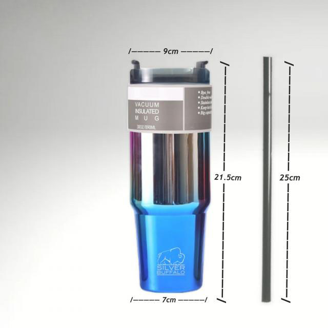 แก้วน้ำสแตนเลสเก็บอุหภูมิสีรุ้ง ความร้อนและเย็น 890ml